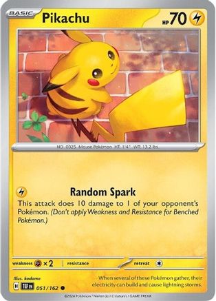 Image of Pikachu (051/162) [Scarlet & Violet: Temporal Forces]