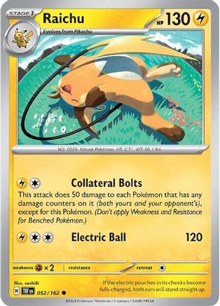 Image of Raichu (052/162) [Scarlet & Violet: Temporal Forces]
