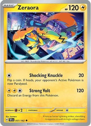 Image of Zeraora (057/162) [Scarlet & Violet: Temporal Forces]