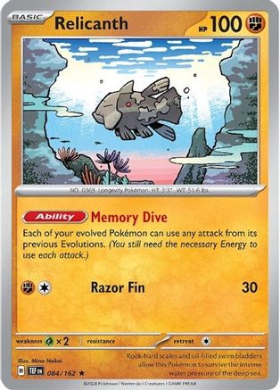 Image of Relicanth (084/162) [Scarlet & Violet: Temporal Forces]