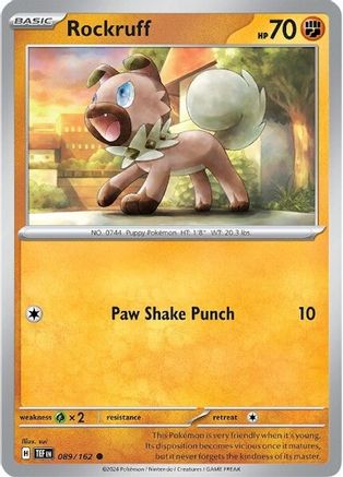 Image of Rockruff (089/162) [Scarlet & Violet: Temporal Forces]