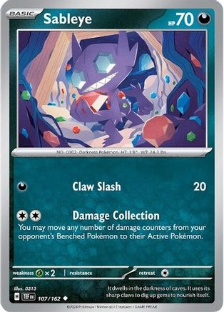 Image of Sableye (107/162) [Scarlet & Violet: Temporal Forces]