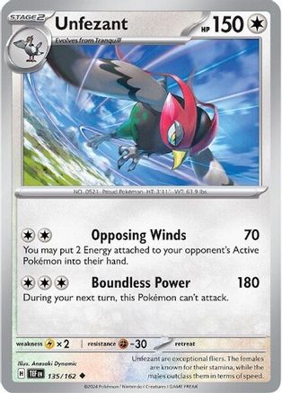 Image of Unfezant (135/162) [Scarlet & Violet: Temporal Forces]