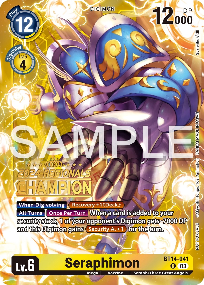 Image of Seraphimon [BT14-041] (2024 Regionals Champion) [Blast Ace Promos]
