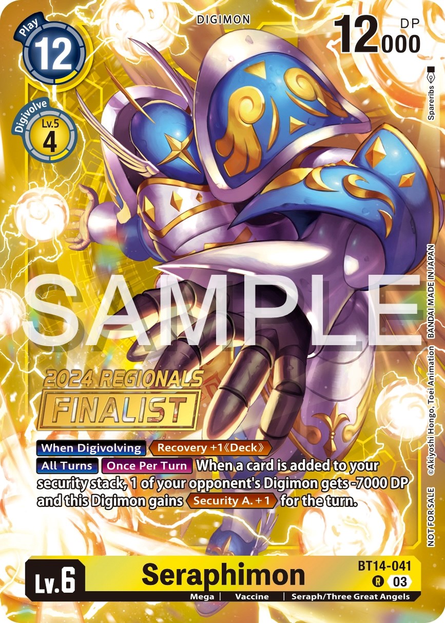Image of Seraphimon [BT14-041] (2024 Regionals Finalist) [Blast Ace Promos]