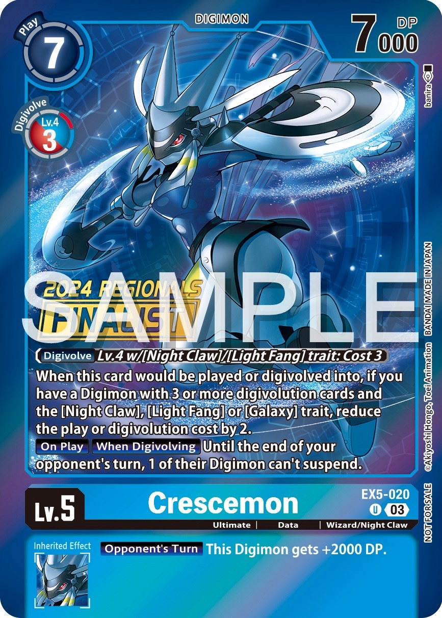 Image of Crescemon [EX5-020] (2024 Regionals Finalist) [Animal Colosseum Promos]