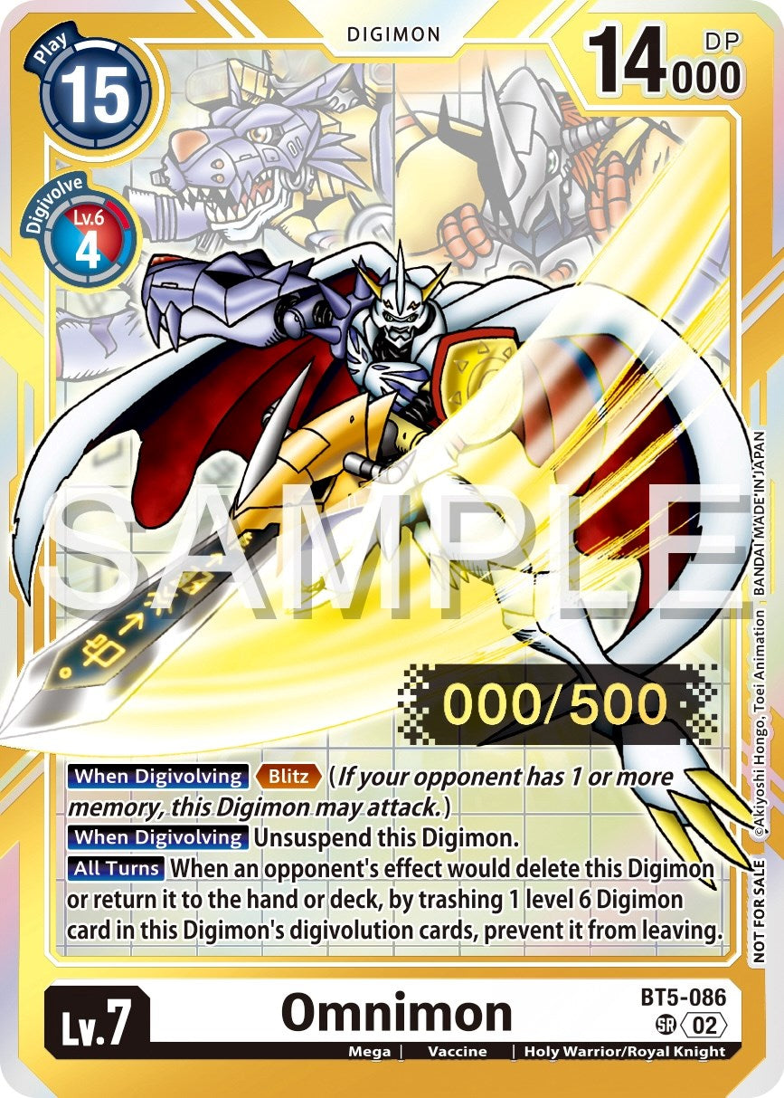 Image of Omnimon [BT5-086] (Serial Numbered) [Battle of Omni Promos]