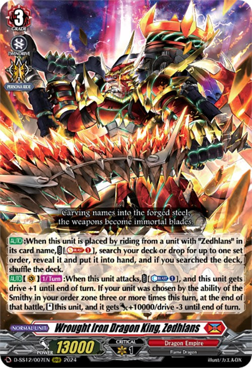 Image of Wrought Iron Dragon King, Zedhlans (D-SS12/007EN) [Triple Drive]