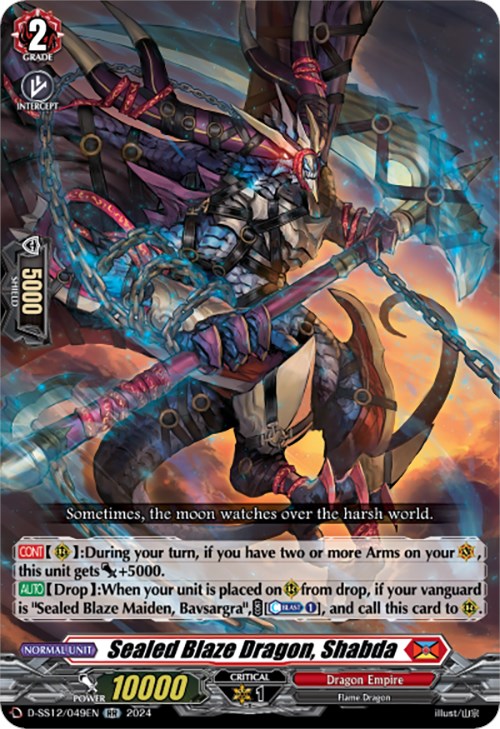 Image of Sealed Blaze Dragon, Shabda (D-SS12/049EN) [Triple Drive]