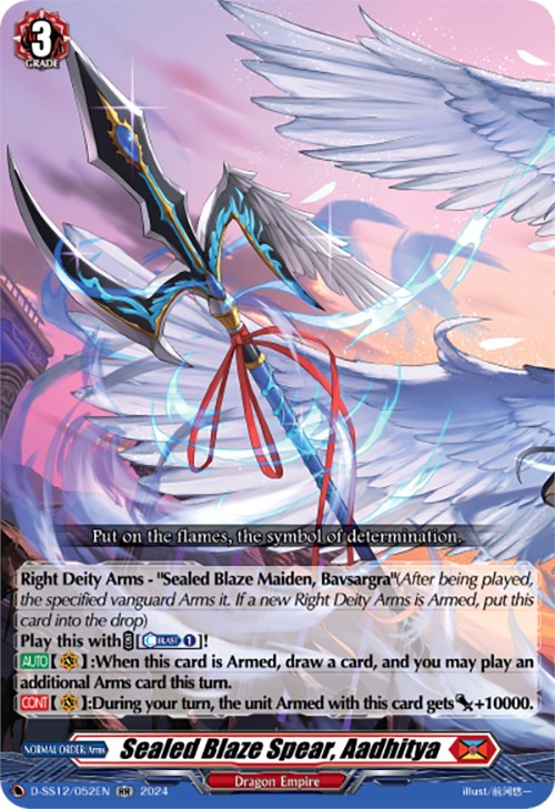 Image of Sealed Blaze Spear, Aadhitya (D-SS12/052EN) [Triple Drive]