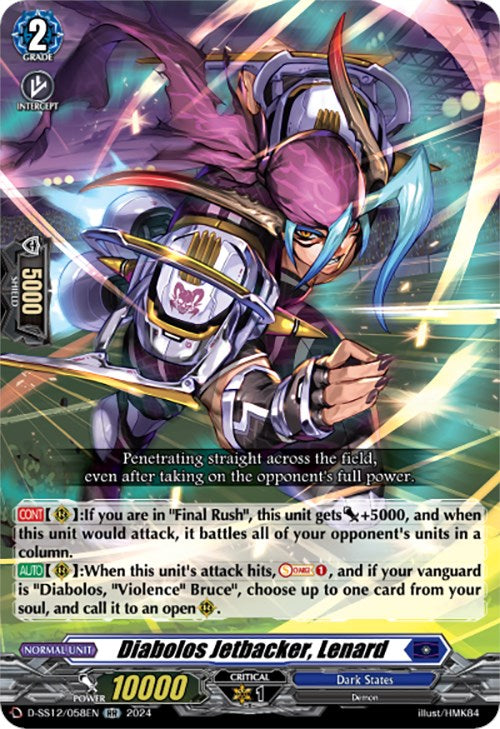 Image of Diabolos Jetbacker, Lenard (D-SS12/058EN) [Triple Drive]