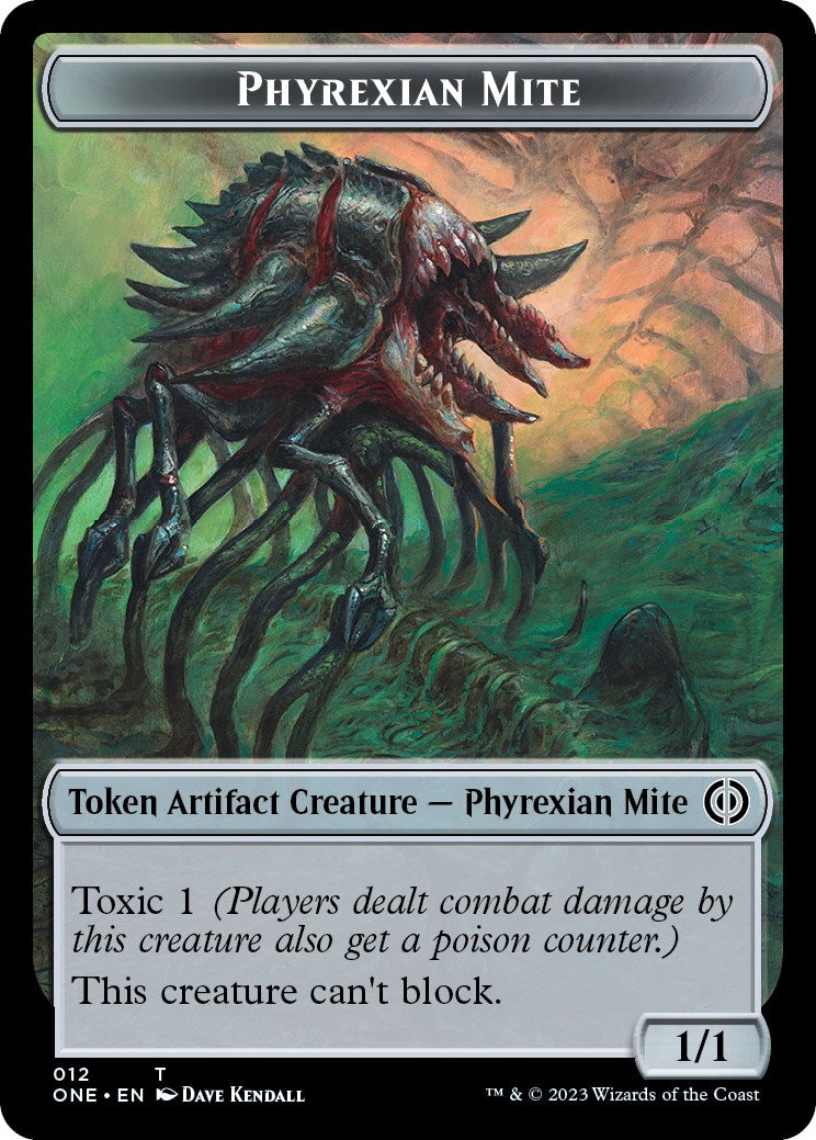Image of Phyrexian Mite (012) // Phyrexian Beast Double-Sided Token [Phyrexia: All Will Be One Tokens]