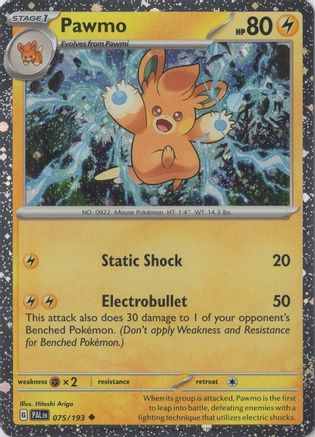 Image of Pawmo (075/193) (Cosmos Foil) [Scarlet & Violet: Paldea Evolved]