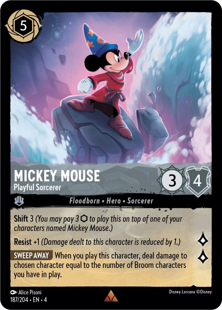 Image of Mickey Mouse - Playful Sorcerer (187/204) (187/204) [Ursula's Return]