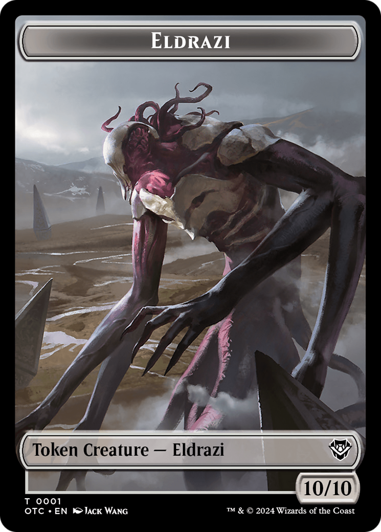 Image of Eldrazi // Clue Double-Sided Token [Outlaws of Thunder Junction Commander Tokens]