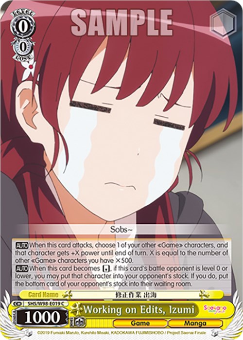Image of Working on Edits, Izumi (SHS/W98-E019 C) [Saekano the Movie: Finale]