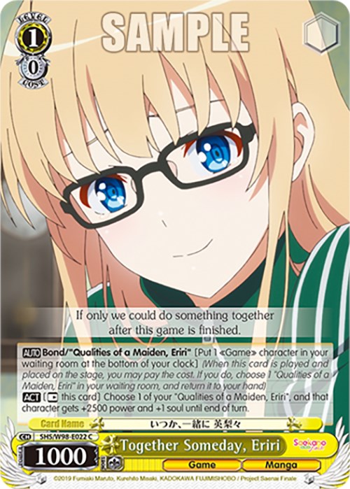 Image of Together Someday, Eriri (SHS/W98-E022 C) [Saekano the Movie: Finale]