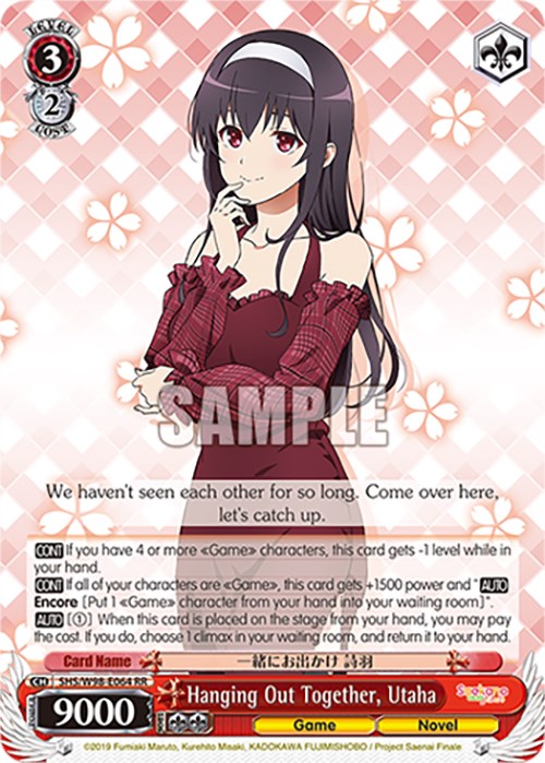 Image of Hanging Out Together, Utaha (SHS/W98-E064 RR) [Saekano the Movie: Finale]