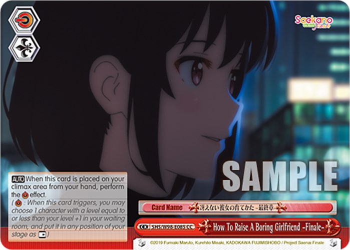 Image of How To Raise A Boring Girlfriend Finale (SHS/W98-E085 CC) [Saekano the Movie: Finale]