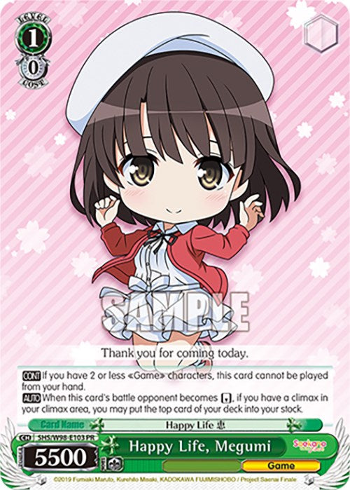 Image of Happy Life, Megumi (SHS/W98-E103 PR) [Saekano the Movie: Finale]