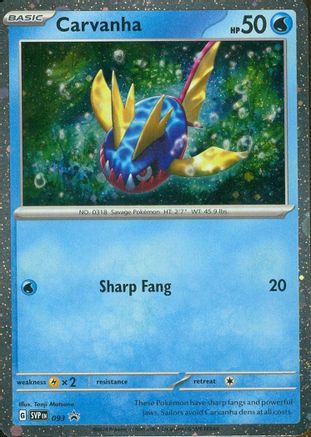 Image of Carvanha (093) (Cosmos Foil) [Scarlet & Violet: Black Star Promos]