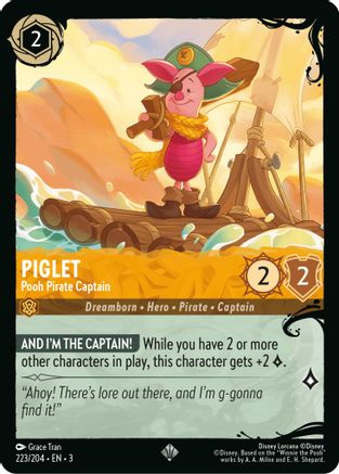 Image of Piglet - Pooh Pirate Captain (223/204) (223/204) - Illumineers Quest Deep Trouble Cold Foil