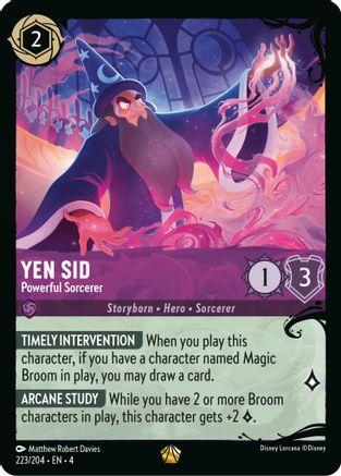 Image of Yen Sid - Powerful Sorcerer (223/204) (223/204) - Illumineers Quest Deep Trouble Cold Foil