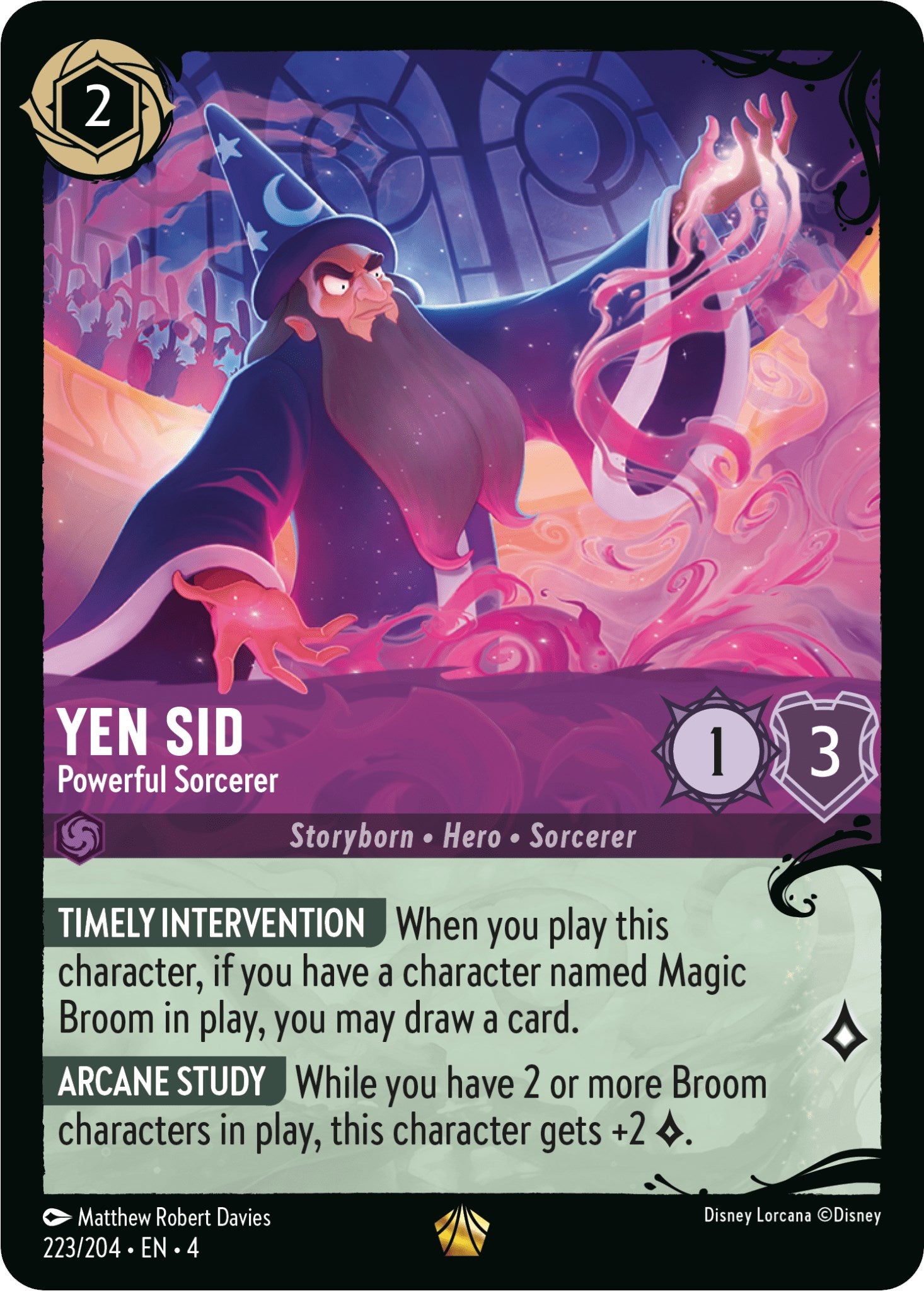 Image of Yen Sid - Powerful Sorcerer (223/204) (223/204) [Illumineer's Quest: Deep Trouble]