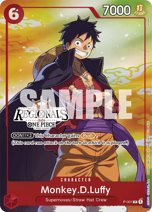 Image of Monkey.D.Luffy (Online Regional 2024 Vol. 2) [Participant] [One Piece Promotion Cards]