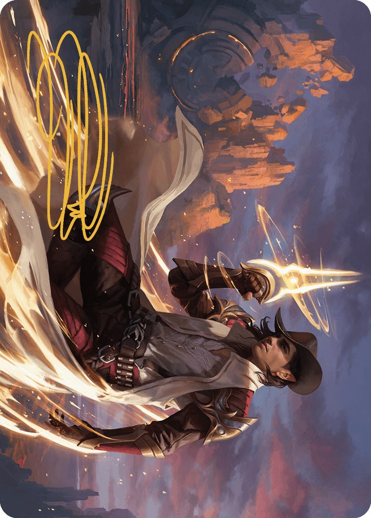 Image of Kellan, the Kid Art Card (Gold-Stamped Signature) [Outlaws of Thunder Junction Art Series]