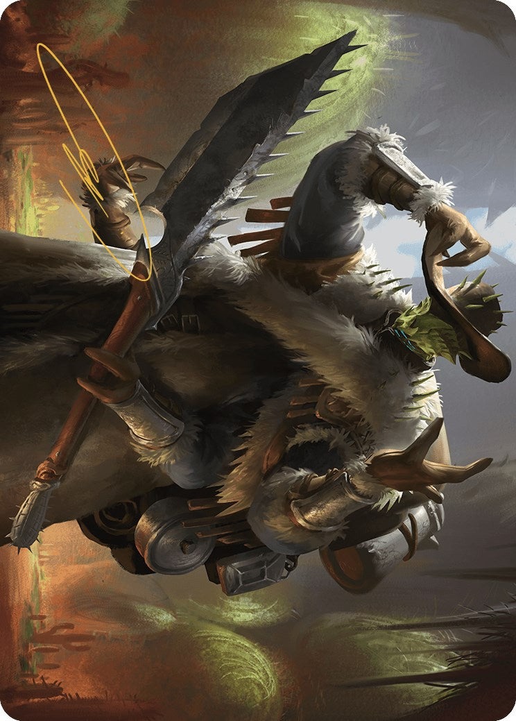 Image of Hardbristle Bandit Art Card (Gold-Stamped Signature) [Outlaws of Thunder Junction Art Series]