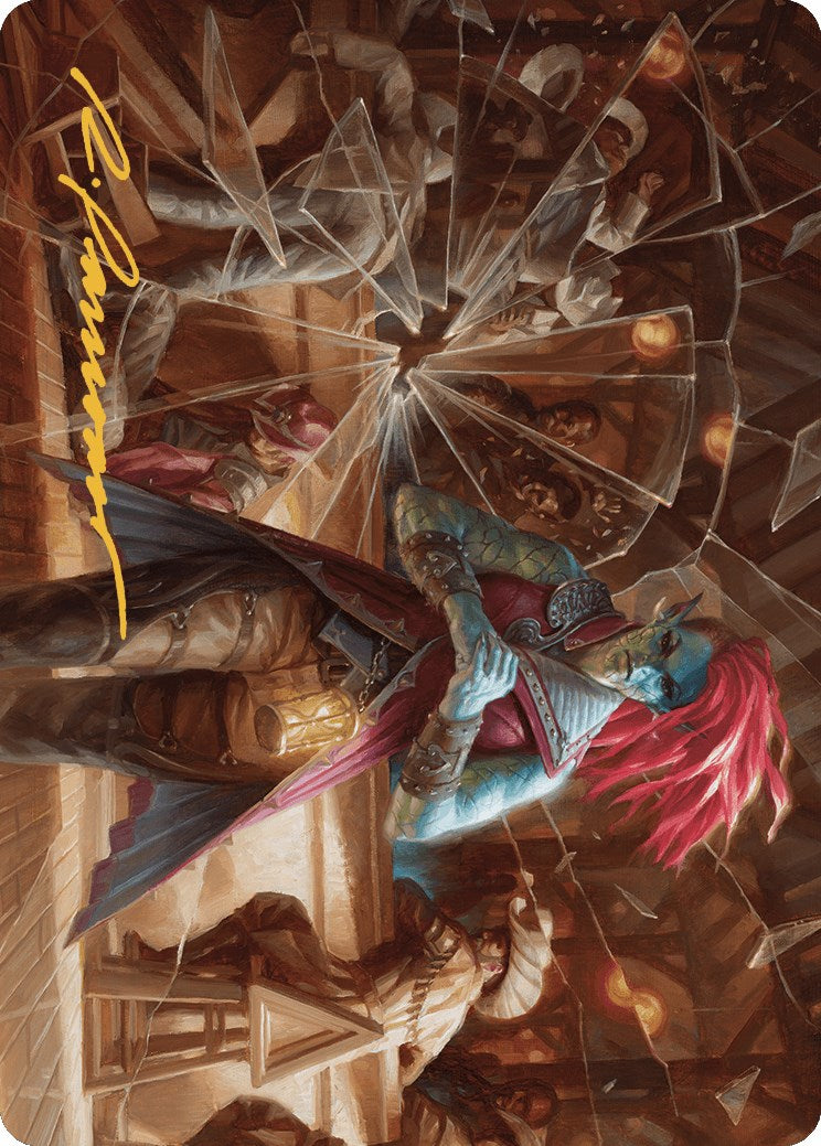 Image of Obeka, Splitter of Seconds Art Card (Gold-Stamped Signature) [Outlaws of Thunder Junction Art Series]