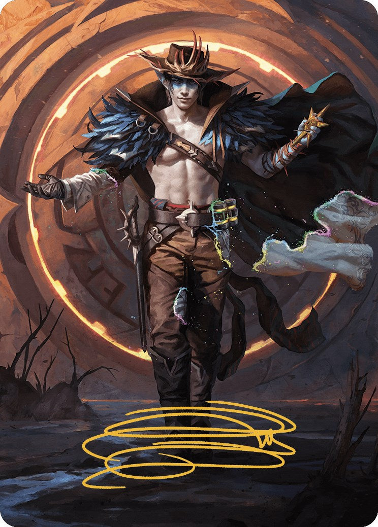 Image of Oko, the Ringleader Art Card (29/54) (Gold-Stamped Signature) [Outlaws of Thunder Junction Art Series]