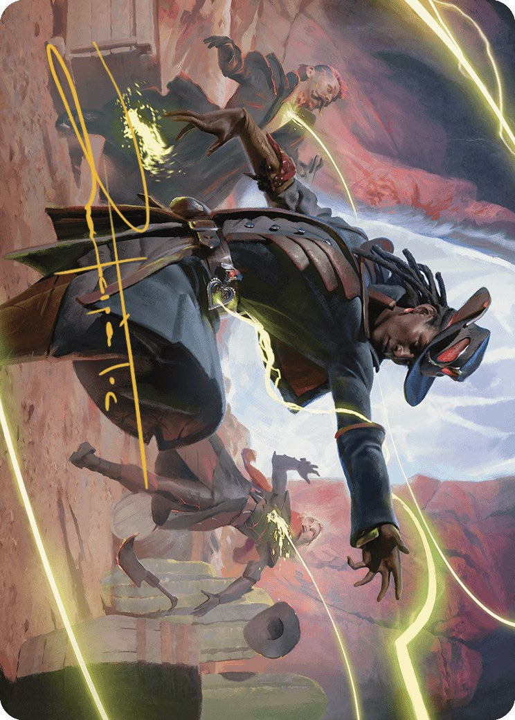 Image of Lilah, Undefeated Slickshot Art Card (Gold-Stamped Signature) [Outlaws of Thunder Junction Art Series]
