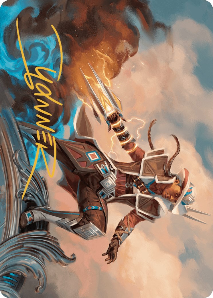 Image of Annie Flash, the Veteran Art Card (Gold-Stamped Signature) [Outlaws of Thunder Junction Art Series]