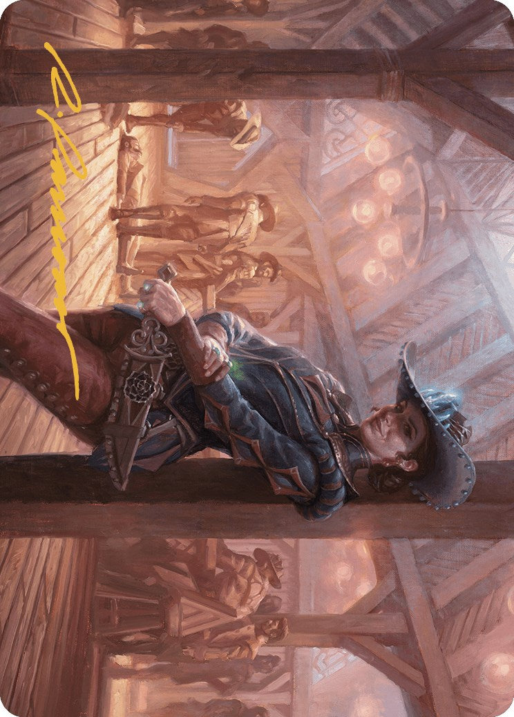 Image of Marchesa, Dealer of Death Art Card (Gold-Stamped Signature) [Outlaws of Thunder Junction Art Series]