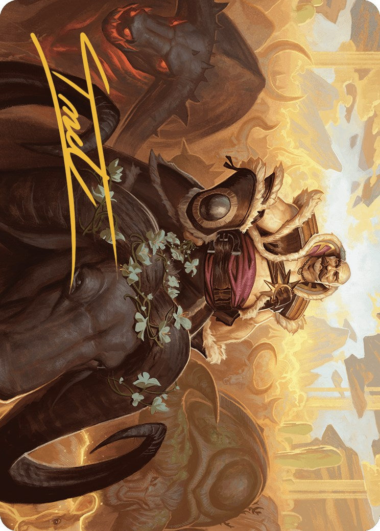Image of Bruse Tarl, Roving Rancher Art Card (Gold-Stamped Signature) [Outlaws of Thunder Junction Art Series]