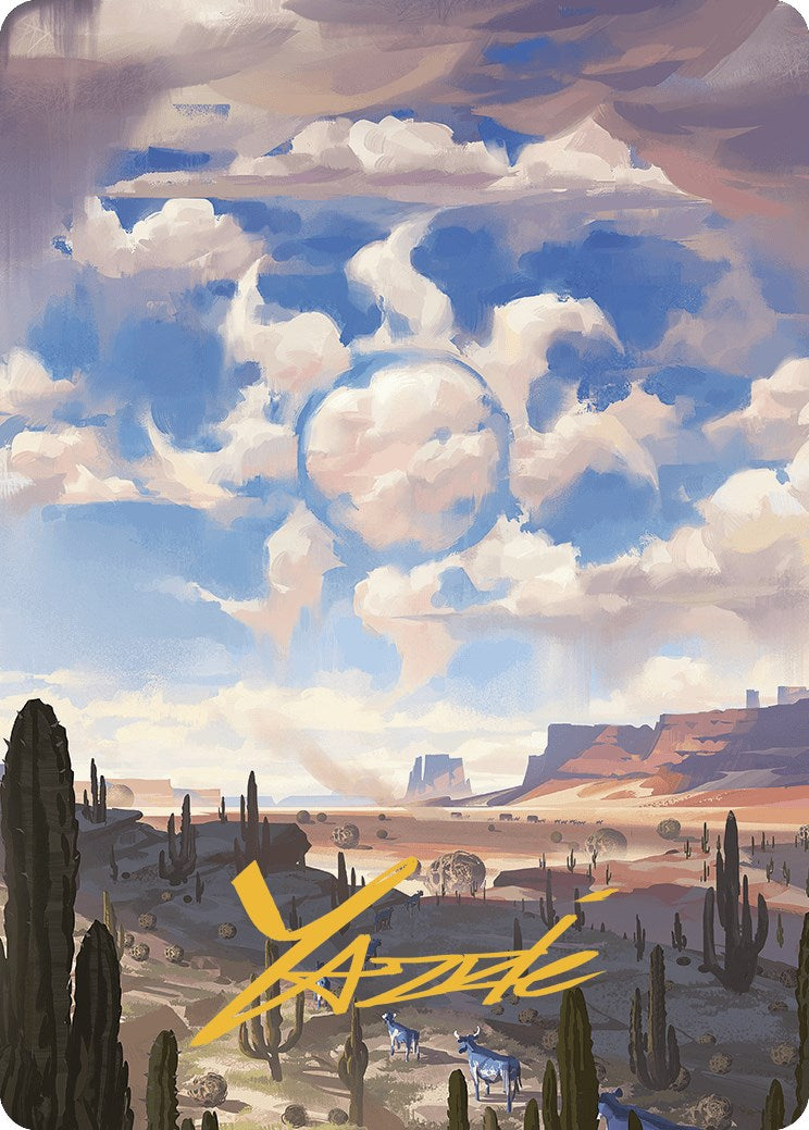 Image of Plains Art Card (Gold-Stamped Signature) [Outlaws of Thunder Junction Art Series]