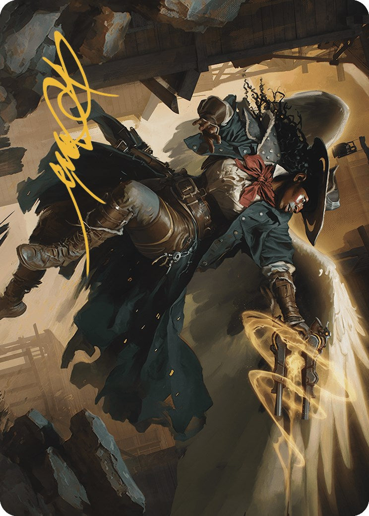 Image of Archangel of Tithes Art Card (Gold-Stamped Signature) [Outlaws of Thunder Junction Art Series]