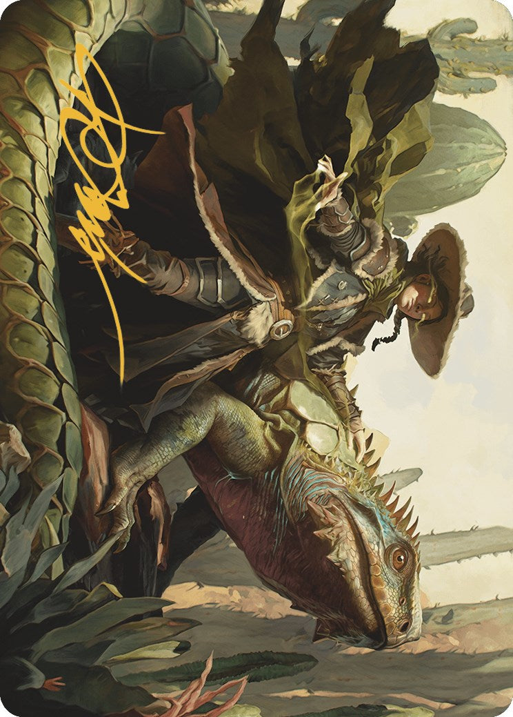 Image of Outcaster Trailblazer Art Card (Gold-Stamped Signature) [Outlaws of Thunder Junction Art Series]
