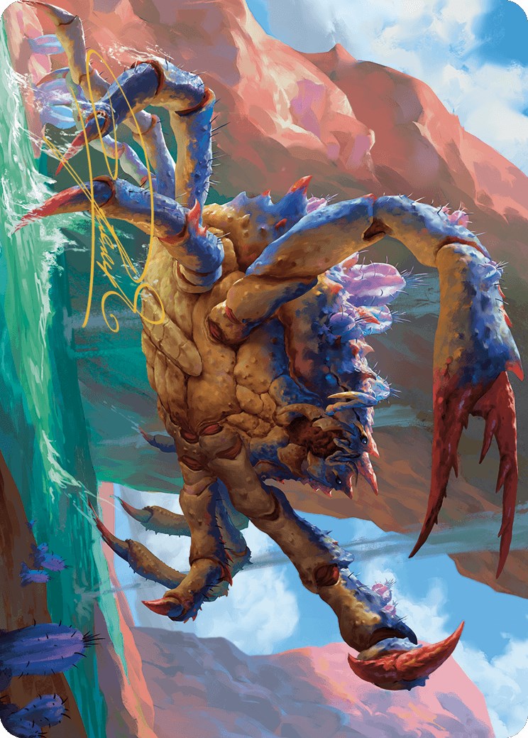Image of Canyon Crab Art Card (Gold-Stamped Signature) [Outlaws of Thunder Junction Art Series]