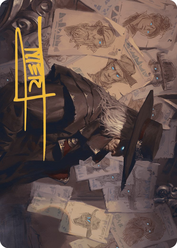 Image of Lazav, Familiar Stranger Art Card (Gold-Stamped Signature) [Outlaws of Thunder Junction Art Series]