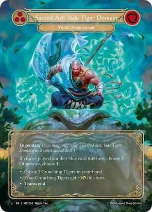 Image of Sacred Art: Jade Tiger Domain (Marvel) [MST053] (Part the Mistveil)  Cold Foil