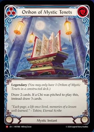 Image of Orihon of Mystic Tenets [MST080] (Part the Mistveil)  Rainbow Foil