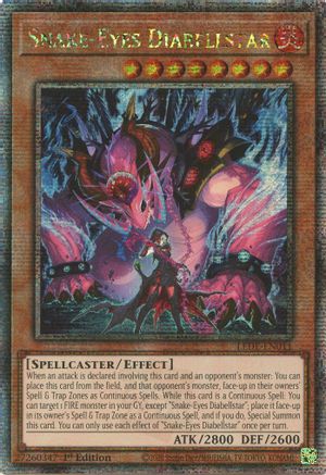 Image of Snake-Eyes Diabellstar [LEDE-EN011] Quarter Century Secret Rare