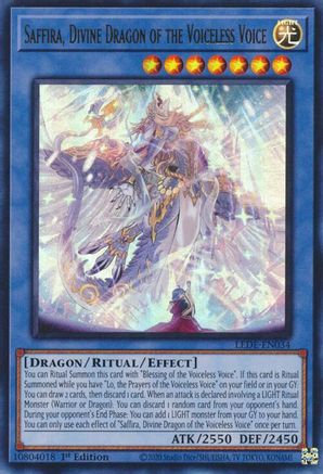 Image of Saffira, Divine Dragon of the Voiceless Voice [LEDE-EN034] Ultra Rare