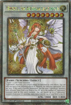 Image of Minerva, the Athenian Lightsworn (Quarter Century Secret Rare) [LEDE-EN043] Quarter Century Secret Rare