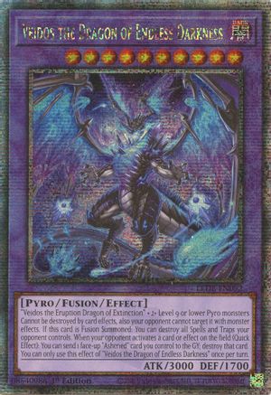 Image of Veidos the Dragon of Endless Darkness (Quarter Century Secret Rare) [LEDE-EN092] Quarter Century Secret Rare