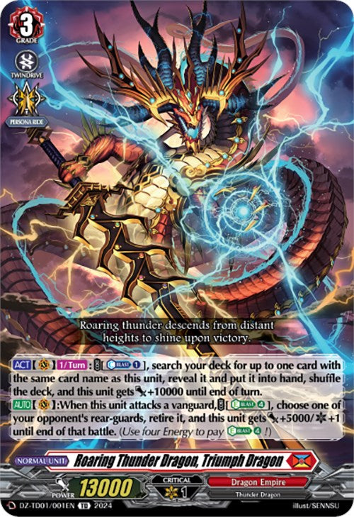 Image of Roaring Thunder Dragon, Triumph Dragon (DZ-TD01/001EN) [Start Up Trial Deck: Dragon Empire]