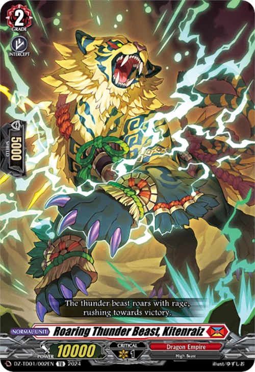 Image of Roaring Thunder Beast, Kitenraiz (DZ-TD01/002EN) [Start Up Trial Deck: Dragon Empire]